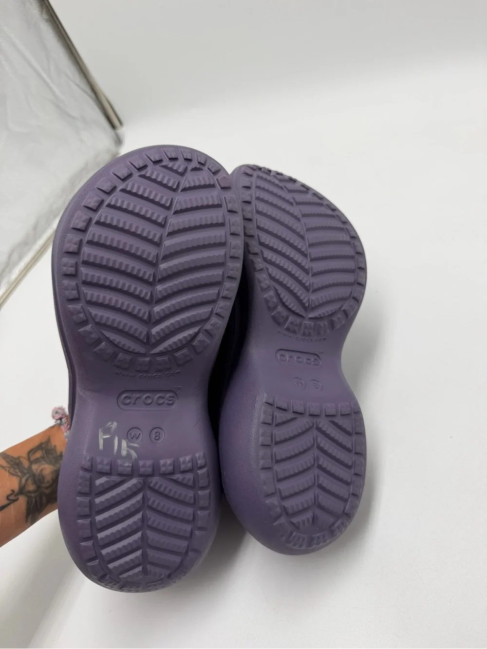 Crocs Classic Bae Platform Clogs Nightshade Purple Women’s W8 Excellent Cond